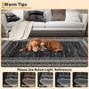 Washable Area Rug Modern Geometric Bordered Rug Low Pile Non Slip Floor Carpet, Soft Non Shedding Thin Rug, Distressed Rug for Bedroom Living Room - 2 of 4