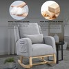 Rocking Chair Nursery, Upholstered Accent Rocker Glider Chair for Nursery, Rocker Chair with Armchair for Living Room, Bedroom and Playroom - 4 of 4