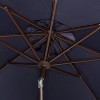 Milan Fringe 9Ft Crank Push Button Tilt Umbrella - PAT8008 - Safavieh - 3 of 4