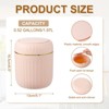 Unique Bargains Recycling Cute Mini Desktop Office Bathroom Trash Can with Lid - 2 of 4
