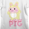 Moriah Elizabeth Angry Pig Women’s White Crew Neck Short Sleeve T-shirt - 2 of 3