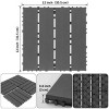 Syemin Carpet Tiles 44 Packs of Terrace Decking Tiles Waterproof for All-Weather Use, Backyard Pool Plastic Decking Tiles, Gray, 12"*12"*0.8" - 3 of 4