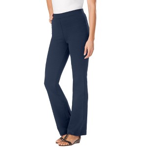 Woman Within Women's Plus Size Bootcut Ponte Stretch Knit Pant - 1 of 4