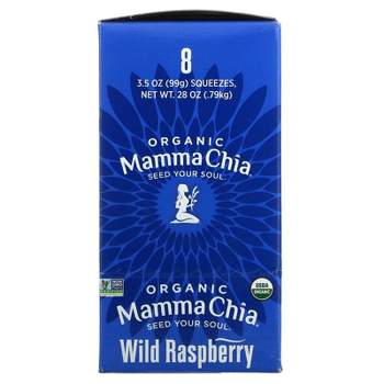 Mamma Chia Organic Chia Squeeze, Vitality Snack, Wild Raspberry, 8 Squeezes, 3.5 oz  (99 g) Each