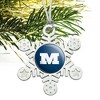 Millikin University Primary Logo Metal Snowflake Christmas Tree Holiday Ornament - 2 of 3