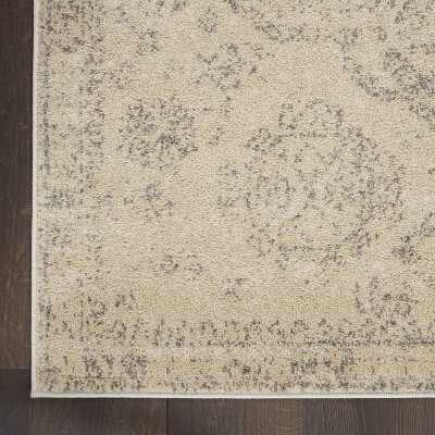 Serene Vintage Beige/Grey 6' x 9' Synthetic Area Rug