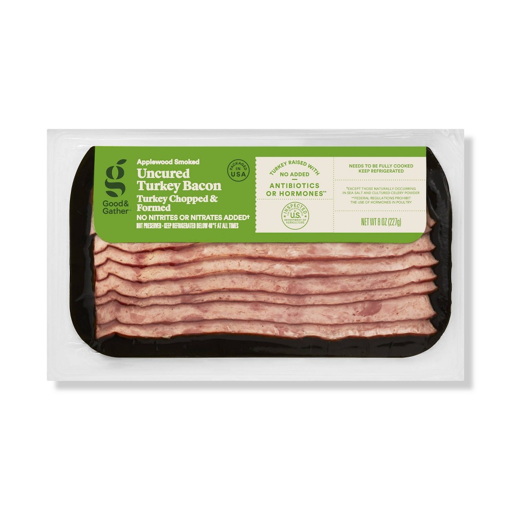 Applewood Smoked Uncured Turkey Bacon - 8oz - Good & Gather™