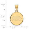 Black Bow Jewelry 14k Yellow Gold California Berkeley Golden Bears NCAA Medium Pendant - 2 of 3
