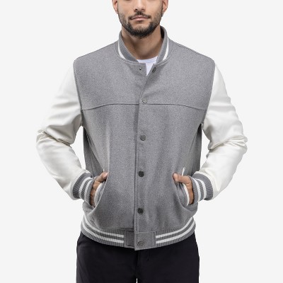 X RAY Men's Wool Varsity Bomber Jacket in NAVY/NAVY Size L — фото 6