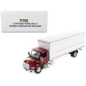 Peterbilt 536 Truck with Supreme Signature Van Body Red Metallic "Transport Series" 1/32 Diecast Model by Diecast Masters - 1 of 4