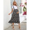 Maternity High Waisted Midi Skirt Summer Ruffle Adjustable Boho Flowy Suspender Skirt Photoshoot Baby Shower - 2 of 4