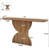 Tribesigns 63"Console Table for Entryway, Farmhouse Furniture Behind The Couch for Living Room, Hallway, Entrance, Foyer (Natural) - 2 of 4