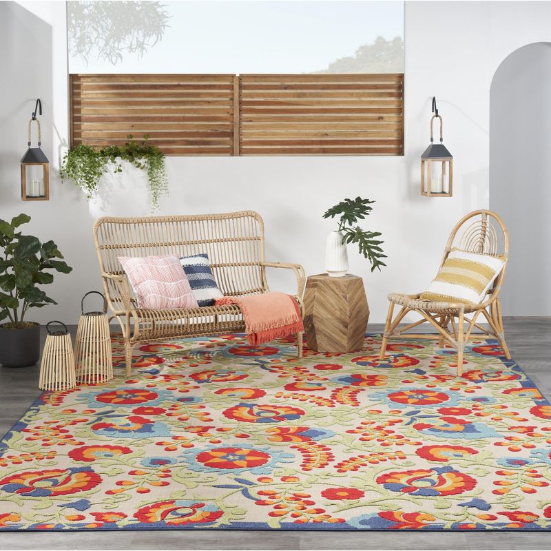 Nourison Aloha Floral Textured Outdoor Area Rug, 3 of 18