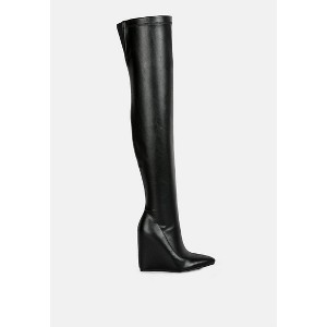 Leggy Lass Wedge Heel Long Boots Women - 1 of 4