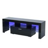 CAVINAS TV Stand Fashion Entertainment Center with LED Light Belt Modern Media Console for Living Room - 2 of 4