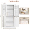 Molysoul 71'' Kitchen Corner Cabinet,Storage Cabinet with 4 Doors and Shelves, Tall Storage Cabinet Farmhouse for Kitchen, Dining Room - 3 of 4