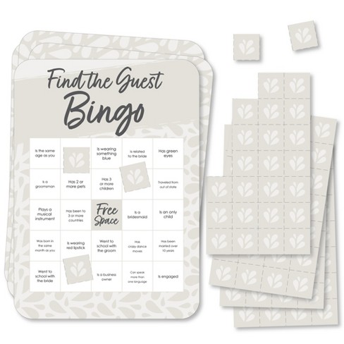 250 Pieces Bridal Shower Games for 50 Guests with Bingo Cards, He