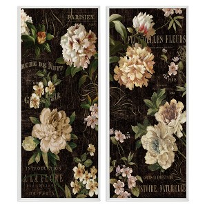 Stupell Industries Vintage French Typography Flowers, 13" x 30" - 1 of 4