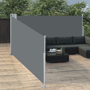vidaXL Retractable Side Awning Anthracite 39.4 in.x393.7 in. - 1 of 4