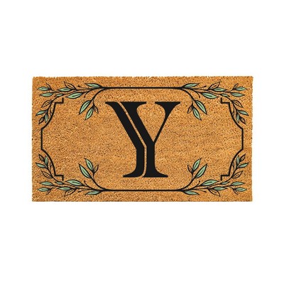 28" x 16" Monogram Coir Mat, Letter  "Y"