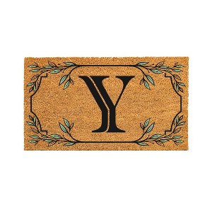 28" x 16" Monogram Coir Mat, Letter  "Y" - 1 of 4