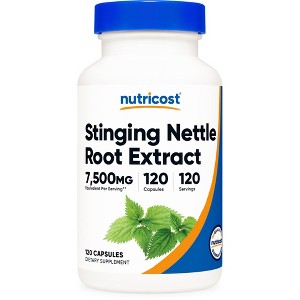 Nutricost Stinging Nettle Root Extract (7500mg Equivalent) 120 Capsules (from 750mg of 10:1 Extract) - Vegetarian Friendly, GMO Free, Gluten Free - 1 of 4