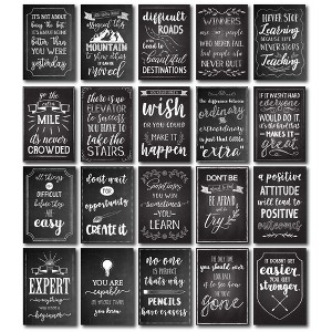 Best Paper Greetings 20 Pack Motivational Posters in Chalkboard Design, Inspirational Quotes for Teacher Supplies, Classroom Signs, 13 x 19" - 1 of 4