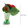 Unique Bargains Fish Tank Aquarium Decorations Plants Mini Aquarium Decorations PVC Plants for Aquarium Decorations Red 9.06" 1pcs - 4 of 4