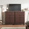 5 Dresser for Bedroom, 41" Tall Dresser, Vertical Drawer Dresser with Storage Freestanding, Wooden Closet Dresser Storage Chest for Bedroom, Walnut - 2 of 4