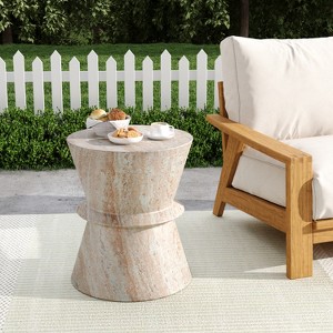 Christopher Knight Home Sveta Outdoor Modern Hourglass Lightweight Concrete Side Table - 1 of 4