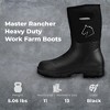Master Rancher Work or Farm Boots Unisex Men's 11 Women's 13 Impervious to Water Heavy Duty Molded Rubber Sole for Rugged Terrain, Black - 4 of 4