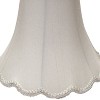 Vynxaria Scallop Bell Softback Lampshades with Washer Fitter, 7"x14"x11" White - 3 of 4