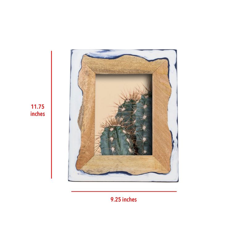 Varuna Wood and Resin Marbled Picture Frame - Foreside Home and Garden, 5 of 6