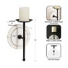 Kate and Laurel Letta Wood/Metal Sconce - 2 of 4