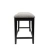 Carolina Living Sawyer 25" Saddle Counter Stool - Set of 2 - Antique Black - Grey Chenille Upholstery - 3 of 4