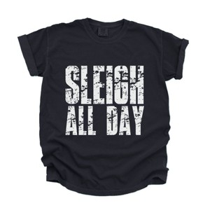 Sleigh All Day Block Distressed - Women's Garment Dyed Graphic T-Shirt - 1 of 4