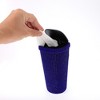 Unique Bargains Auto Car Trash Can Durable Front Seats Trash Bin Blue 1 Pc 3.5" Length 3.5" Width 6.7" Height ABS Rhinestone - 4 of 4