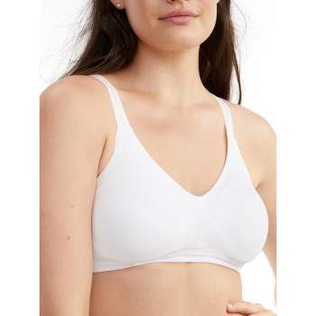 Warners Easy Does It Bra Large Wireless Lift White Brand New Criss Cross  Straps