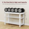 SEVOBAL Shoe Racks Bamboo Bench with Comfortable Cushion Easy Assembly Home Office Organizer for Hallway, White, 27.5"*11"*17.5" - 3 of 4