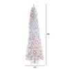 Nearly Natural 11-ft Slim White Artificial Christmas Tree with 950 Warm White LED Lights and 2836 Bendable Branches - 2 of 4