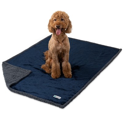 PetAmi Waterproof Dog Blanket for Bed Couch Sofa Cover, Reversible Faux Shearling Fleece Pet Throw