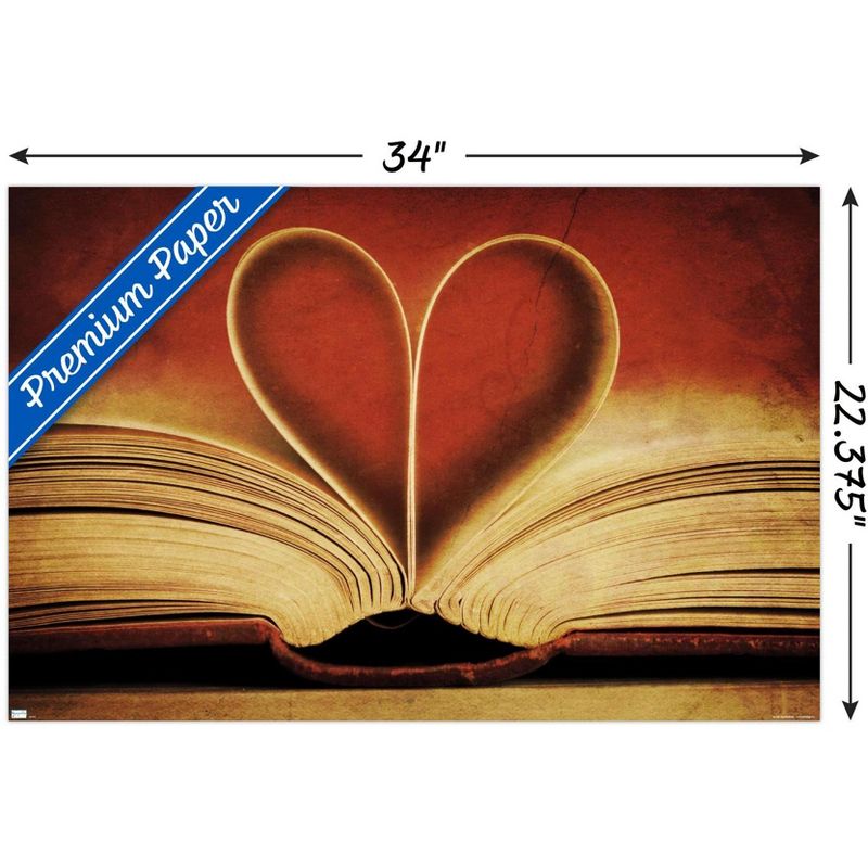 Trends International Tom Quartermaine - Book Pages in Heart Shape Unframed Wall Poster Prints, 3 of 7