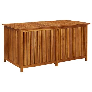 VidaXL Patio Storage Box 59.1"x31.5"x29.5" Solid Acacia Wood - 1 of 4