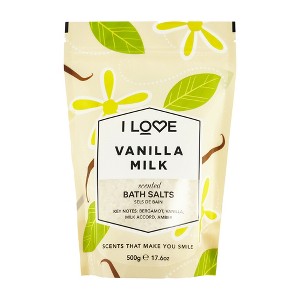 I Love Cosmetics Scented Bath Salts - Vanilla Milk - 17.6 oz Bath Salt - 1 of 4