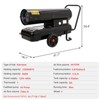 Forced Air Indoor/Outdoor Kerosene Heater with Thermostat Control, Portable Forced Air Kerosene/Diesel Salamander Space Heater for Home, Jobsite - 3 of 4