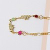 RMZ GOLD NYC 18K-Gold-Dainty Multicolor Figaro Elephant Good Luck Anklet - 2 of 3