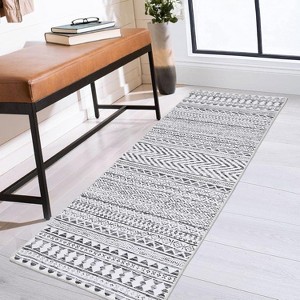 Bedroom Carpet, Indoor Bohemian Style Carpet, Soft Non-Slip, Machine Washable, Bedroom/Office/Living Room/Dining Room Soft Decorative Carpet - 1 of 4