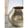11x11x9" Aluminum Chisel Flower Vase, Gold - 4 of 4