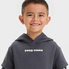 Grayson Mini Toddler Boys' Good Times French Terry Pullover Hoodie T-Shirt - Black - 2 of 4