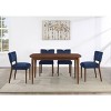 Comfort Pointe Bonito Rectangle Dining Table Walnut Finish: Birch Veneer, Seats 6, Floor Glides - 3 of 4